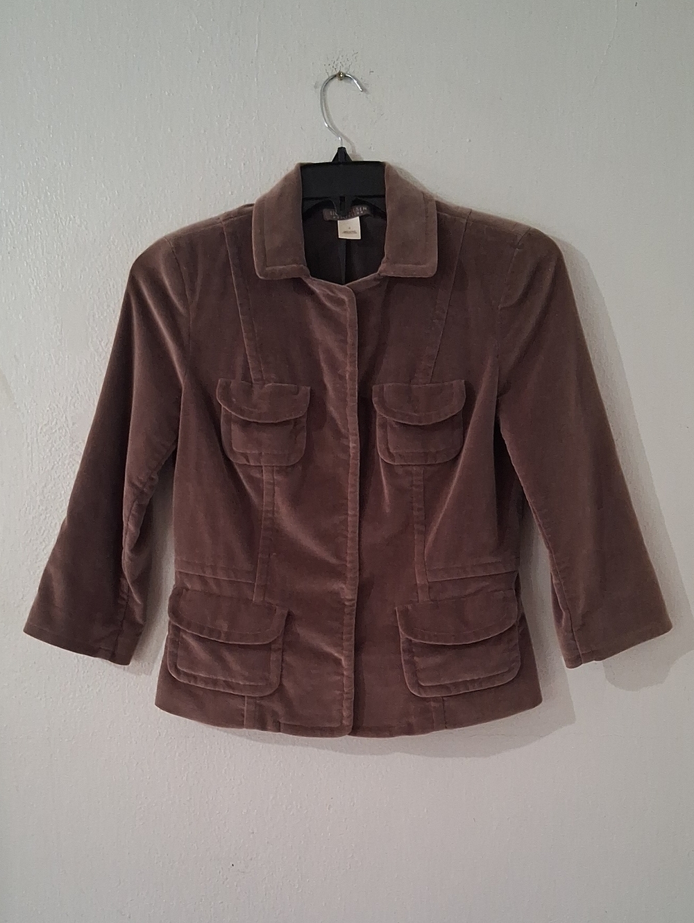 Brown Velvet Tailored Blazer